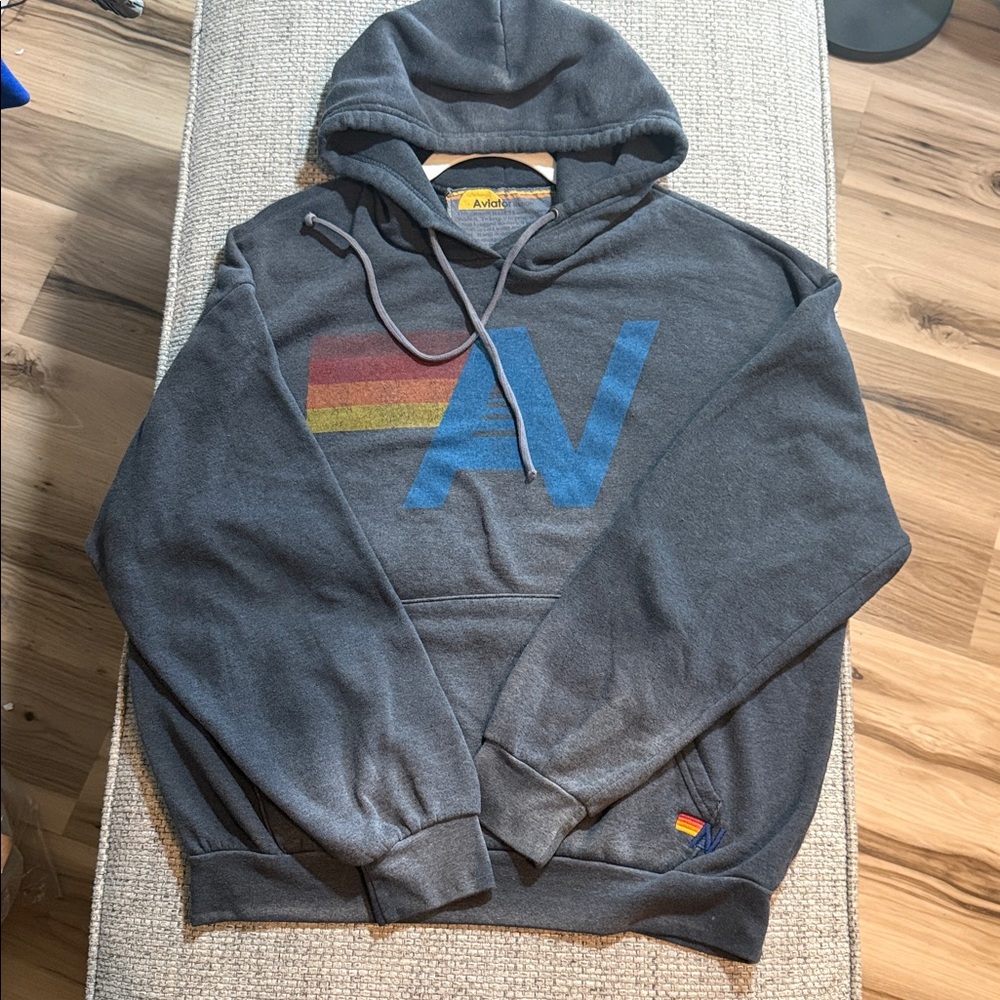 Aviator Nation Logo Faded Smoke SET Hoodie Small/Sweatpants Pockets Medium - Picture 2 of 10